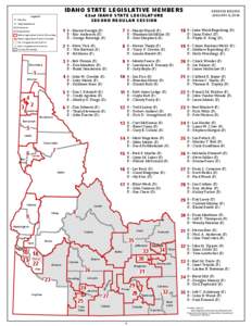 IDAHO STATE LEGISLATIVE MEMBERS 62nd IDAHO STATE LEGISLATURE SECOND REGULAR SESSION Legend