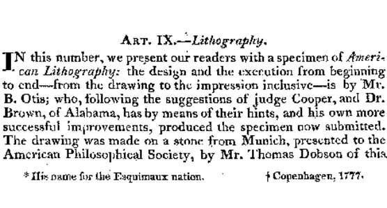 ART. IX.Lithograhy.  The Analectic Magazine[removed]); Jul 1819; 14, American Periodicals pg. 67  Reproduced with permission of the copyright owner. Further reproduction prohibited without permission.