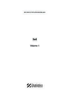 2001 CENSUS: IWI (Volume[removed]CENSUS OF POPULATION AND DWELLINGS