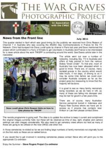 In Association with the CWGC News from the Front line  July 2011