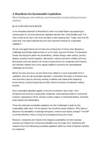 Microsoft Word - A Manifesto for Sustainable Capitalism _Published Soft Copy