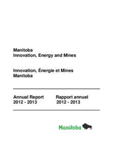 Manitoba Innovation, Energy and Mines Innovation, Énergie et Mines Manitoba