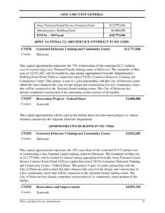 (ADJ) ADJUTANT GENERAL  Army National Guard Service Contract Fund $12,771,046