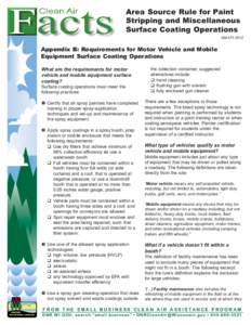 Area Source Rule for Paint Stripping and Miscellaneous Surface Coating Operations