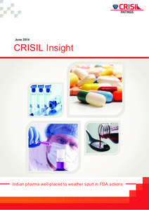 Health / CRISIL / Market research / S&P / Food and Drug Administration / Form FDA 483 / Good manufacturing practice / Sun Pharmaceutical / Pharmaceutical industry / Pharmaceutical sciences / BSE Sensex / Pharmacology