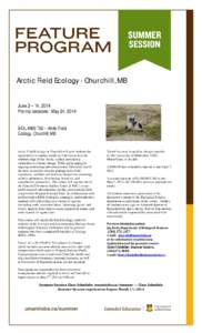 Microsoft Word - Churchill _Artic Field Ecology_ 2014