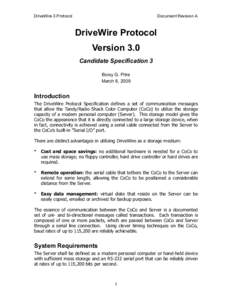 DriveWire 3 Protocol Document Revision A