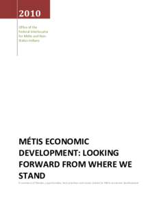 Microsoft Word - Horn, C[removed]Metis Economic Development - Looking Forward From Where We Stand.doc