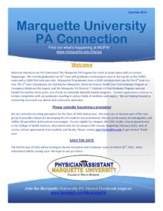 Wisconsin Association of Independent Colleges and Universities / Physician assistant / Medical school / University of Wisconsin–Madison / North Central Association of Colleges and Schools / Wisconsin / Marquette University