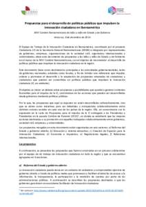 Propuestas para el desarrollo de políticas públicas que impulsen la innovación ciudadana en Iberoamérica XXIV Cumbre Iberoamericana de Jefas y Jefes de Estado y de Gobierno Veracruz, 6 de diciembre deEl Equipo