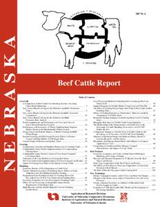 NEBRASKA  MP 76-A Beef Cattle Report Table of Contents