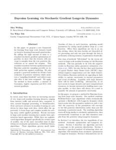 Bayesian Learning via Stochastic Gradient Langevin Dynamics