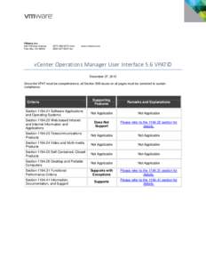 vCenter Operations Manager User Interface 5.6 VPAT: VMware, Inc