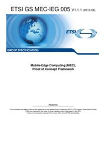 ETSI GS MEC-ISG 005 V0.3.0
