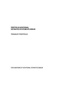 Appropriation bill / New Zealand Treasury / Government of Australia / Treasury Portfolio / American Recovery and Reinvestment Act / Estimates / HM Treasury / Westminster system / Government / Politics