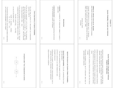 Chapter 15 System Reliability Concepts and Methods William Q. Meeker and Luis A. Escobar Iowa State University and Louisiana State University