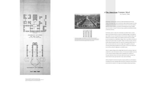 II. Th e  Am e r i c an C a m p us Id e a l Th e Academic Vi l l a g e  The American university campus represents an ideal that developed slowly through