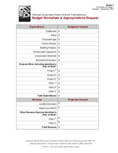 Module 4 Fact Sheet 23- Page 1 Updated – September 2007 Arkansas Conservation District Directors Training Manual