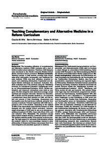 342_348:16 Uhr Seite 342  Original Article · Originalarbeit Wissenschaft • Praxis • Perspektiven  Forsch Komplementärmed 2006;13:342–348