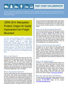 DERA 2014: Metropolitan Portland, Oregon Air Quality Improvement from Freight Movement