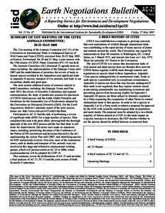 iisd Vol. 21 No. 47 Earth Negotiations Bulletin  AC-21