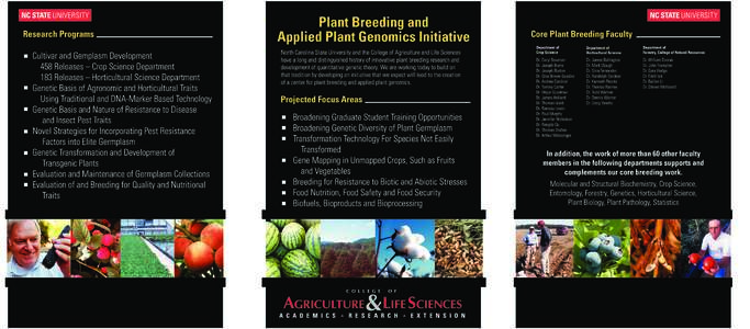 Agriculture / Molecular biology / Plant breeding / Plant reproduction / Pollination management / Genetically modified plant / Animal breeding / Horticulture / Plant & Food Research / Agronomy / Biology / Breeding