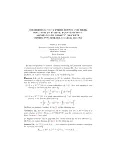 CORRIGENDUM TO “A PRIORI BOUNDS FOR WEAK SOLUTIONS TO ELLIPTIC EQUATIONS WITH NONSTANDARD GROWTH” [DISCRETE CONTIN. DYN. SYST. SER. S), 865–Patrick Winkert