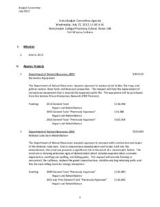 State Budget Committee Agenda