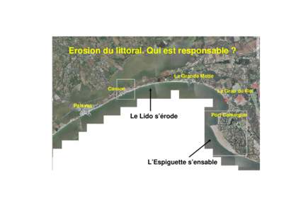 Erosion du littoral. Qui est responsable ? La Grande Motte Carnon Le Grau du Roi