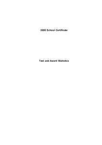 2000 School Certificate  Test and Award Statistics Published by Board of Studies NSW