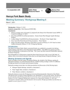 Hydrology / Aquifers / Hydraulic engineering / Liquid water / Snake River / Groundwater / Henrys Fork / Water / Geography of the United States / Idaho