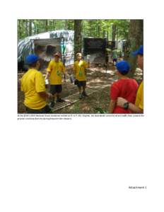 At the BLM’s 2010 National Scout Jamboree exhibit at Ft. A.P. Hill, Virginia, the boardwalk served to direct traffic flow, protect the ground, and keep feet dry during frequent rain showers. Attachment 1  