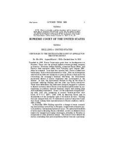 Enron / Fraud / Legal procedure / Criminal procedure / Corporate crime / Skilling v. United States / Jeffrey Skilling / Honest services fraud / Jury / Juries / Law / Government