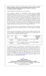 Gujarat Petroleum, Chemicals and Petrochemicals Special Investment Regional Development Authority and Gujarat Industrial Development Corporation (A Government of Gujarat Undertaking) (Assistant Architect and Cadastral Su