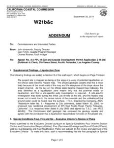 California Coastal Commission Staff Report and Recommendation Regarding Appeal No. A-5-PPL[removed], De Novo (Dolbinski, Pacific Palisades)