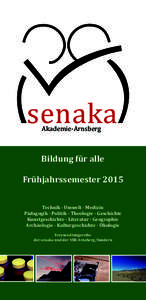 senaka  Akademie-Arnsberg Senioren-Akademie-Arnsberg  Bildung für alle