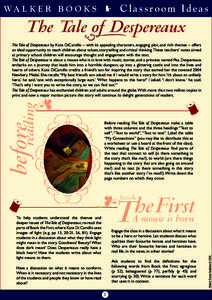 WA L K E R B O O K S E  Classroom Ideas The Tale of Despereaux