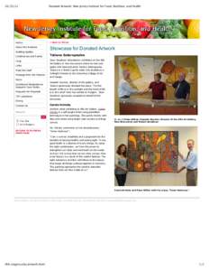 Donated Artwork: New Jersey Institute for Food, Nutrition, and Health Home