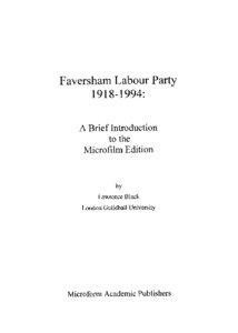Faversham Labour Party Records (R97563)
