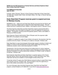 Microsoft Word - Early Head Start Program expands in Ramsey County.doc