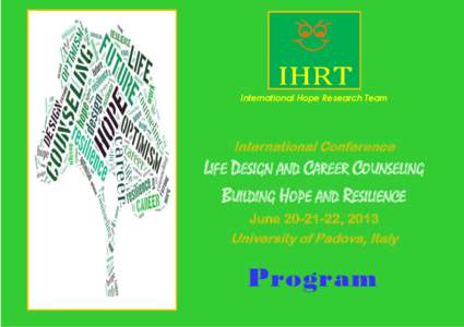 International Hope Research Team  International Conference LIFE DESIGN AND CAREER COUNSELING BUILDING HOPE AND RESILIENCE