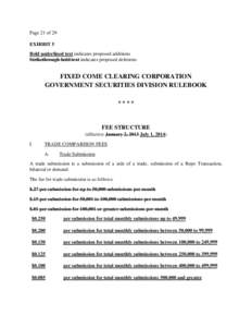 Page 21 of 29 EXHIBIT 5 Bold underlined text indicates proposed additions Strikethrough bold text indicates proposed deletions  FIXED COME CLEARING CORPORATION