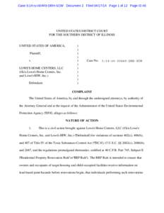 Case 3:14-cv[removed]DRH-SCW Document 2 Filed[removed]Page 1 of 12 Page ID #3  UNITED STATES DISTRICT COURT FOR THE SOUTHERN DISTRICT OF ILLINOIS