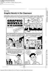 Graphic Novels in the Classroom Gene Yang Language Arts; Jan 2008; 85, 3; ProQuest Education Journals