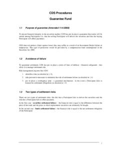 Microsoft Word - CDS Guarantee Fund Procedures _Amended - 11 March 2013_.doc