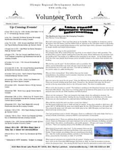 Olympic Regional Development Authority www.orda.org Volunteer Torch Volume 2, Issue 4