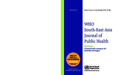 WHO South-East Asia Journal of Public Health Inside Foreword III