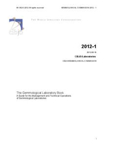 © CIBJO 2012 All rights reserved  GEMMOLOGICAL COMMISSION[removed][removed]