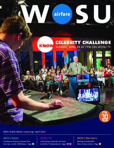 CELEBRITY CHALLENGE SUNDAY, APRIL 28 AT 7PM ON WOSU TV WOSU Public Media • wosu.org • April[removed]WOSU TV
