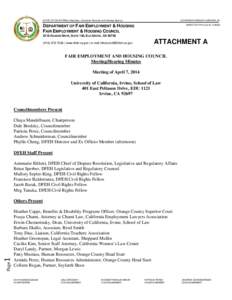 STATE OF CALIFORNIA | Business, Consumer Services and Housing Agency  GOVERNOR EDMUND G.BROWN JR. DIRECTOR PHYLLIS W. CHENG  DEPARTMENT OF FAIR EMPLOYMENT & HOUSING